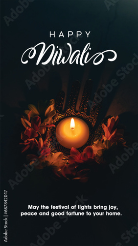 Wishing You a Colorful Diwali Card Design Happy Diwali Card