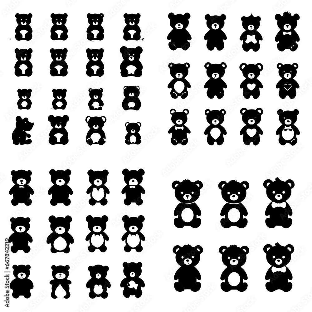 Obraz premium set of teddy bear