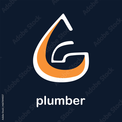Vector logo of plumbing and water supply company