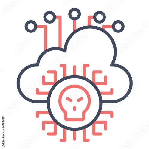 Infected Cloud Icon