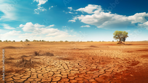 Dry soil with cracked ground texture background, Global warming concept.