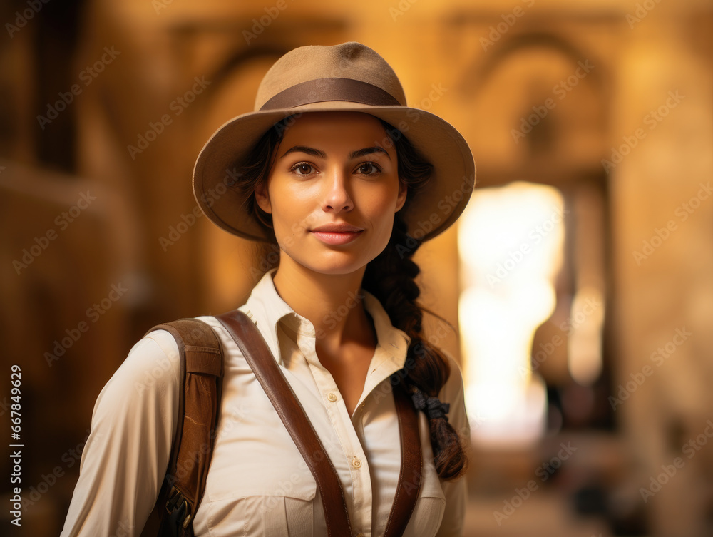 Tour Guide with Historical Artifacts Tour Guide with Historical Artifacts