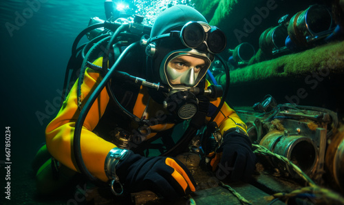 Beneath the Surface: Portrait of a Commercial Diver at Work