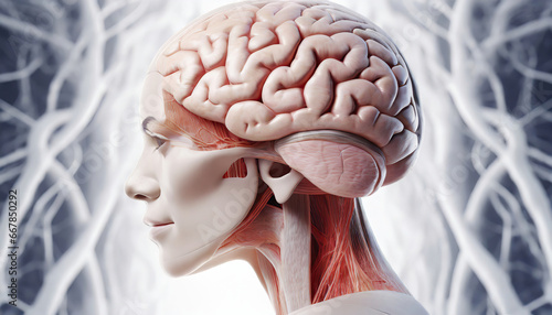 Obraz na płótnie brain of the human body. 3d illustration