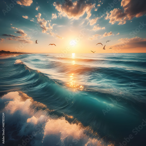 sunrise over the sea © Past0rn