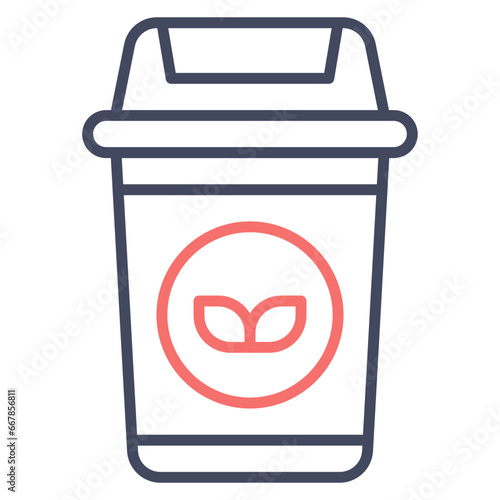 Eco Trash Bin Icon