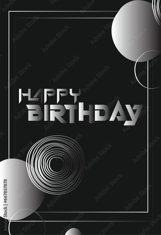 Obraz premium Birthday cards . Handwritten lettering. Birthday party, celebration, congratulations, invitation concept. Vector illustration. Postcard, card, cover.