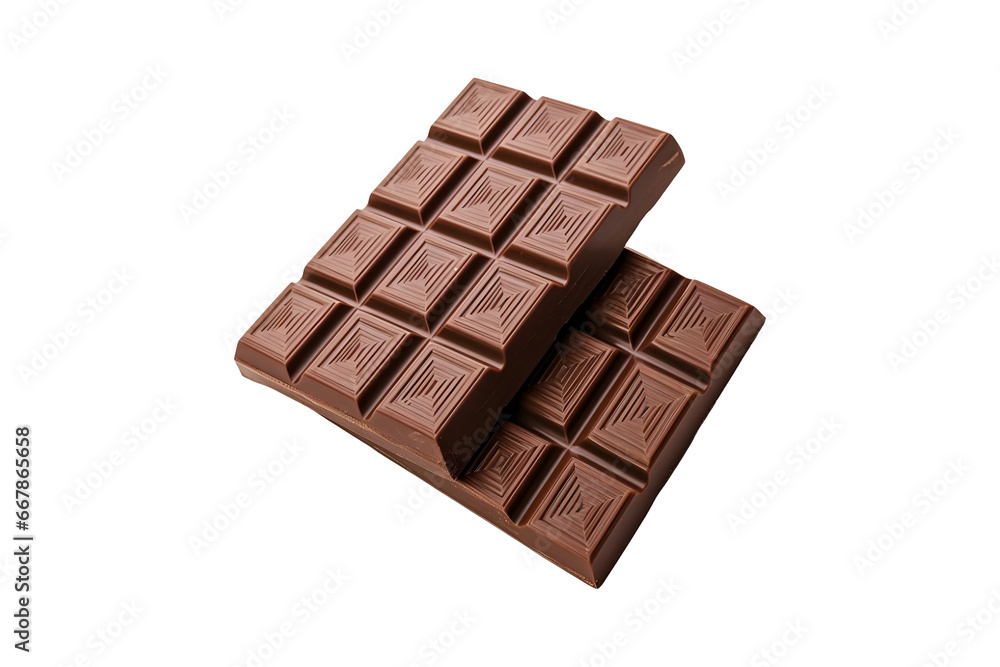 Dark brown Chocolate bars (PNG) isolated on transparent background, AI Dark brown Chocolate bars (PNG) isolated on transparent background, AI