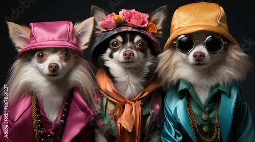 Beautiful dogs at a fashion show © Mike