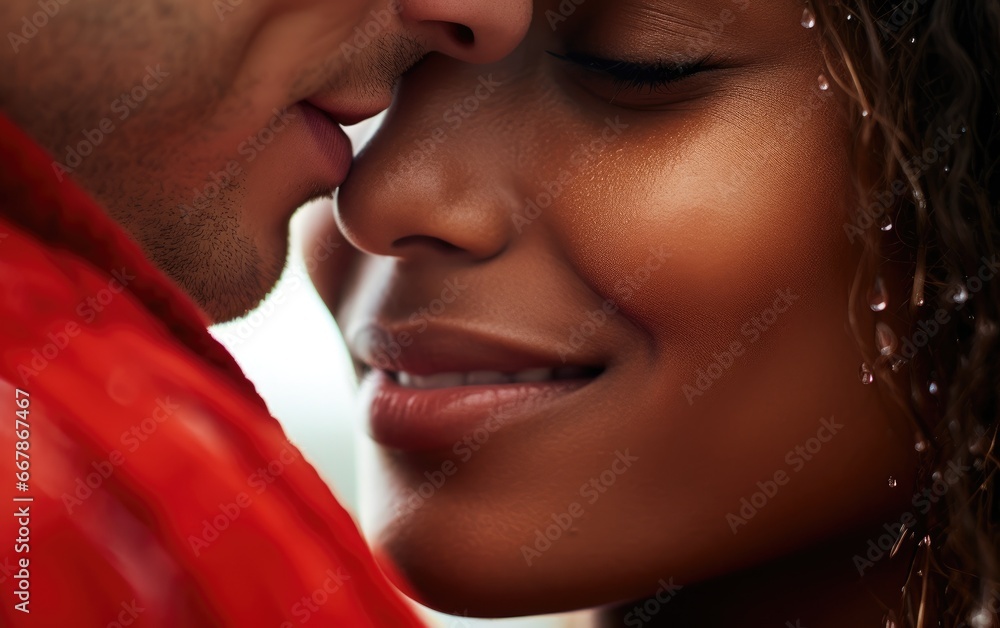 A happy couple in love celebrating Valentine’s day together A happy couple in love celebrating Valentine’s day together