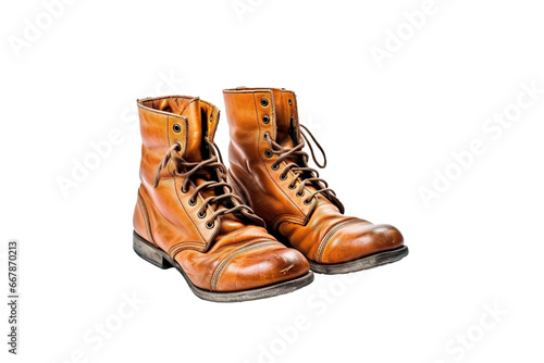 Men's brown leather boots 