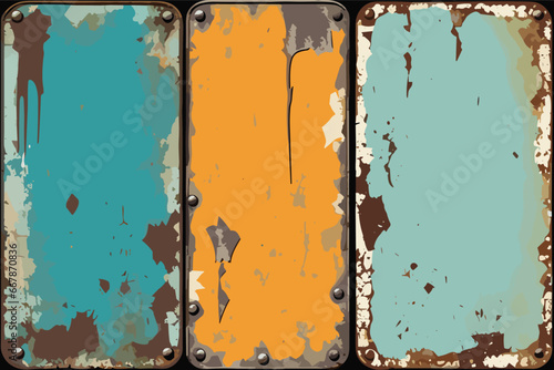 Aged Rustic Metal Texture with Varied Details and Worn Paint Surface for Creative Design Projects, Vintage Art, and Backgrounds