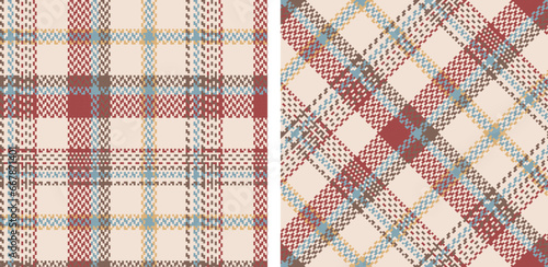 Check plaid set seamless pattern.