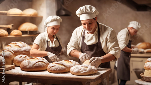 Industrial bakers produce bread in large volumes  and they often use automated processes to do this. In the bakery shop  highly qualified chefs competently prepare dough for further baking of bread