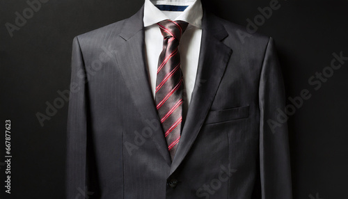 Set of shirt, jacket and tie on a tailor's dummy