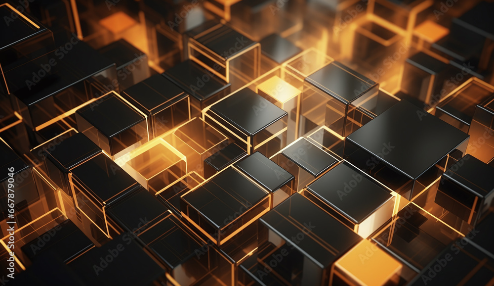 Cubes technology colorful abstract background Cubes technology colorful abstract background