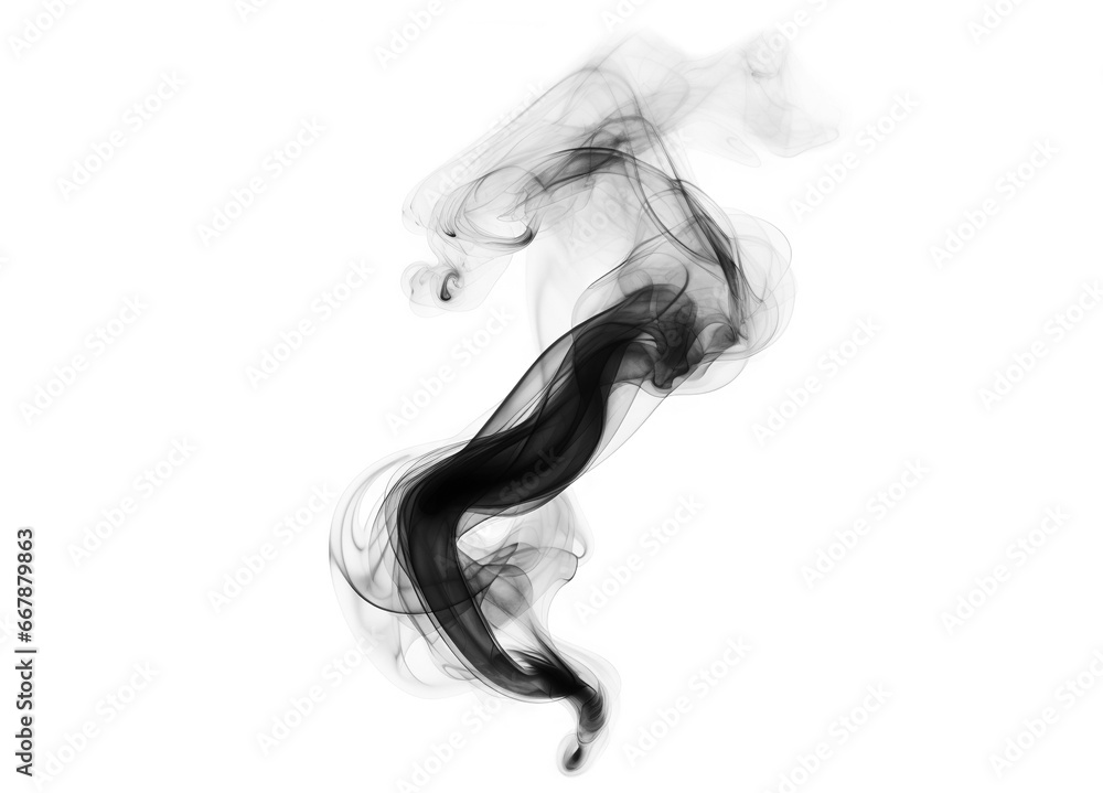 Fototapeta premium Black smoke, cut out