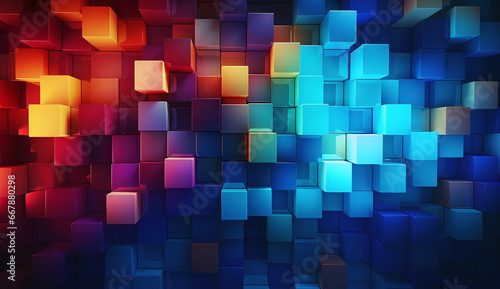 Cubes technology colorful abstract background