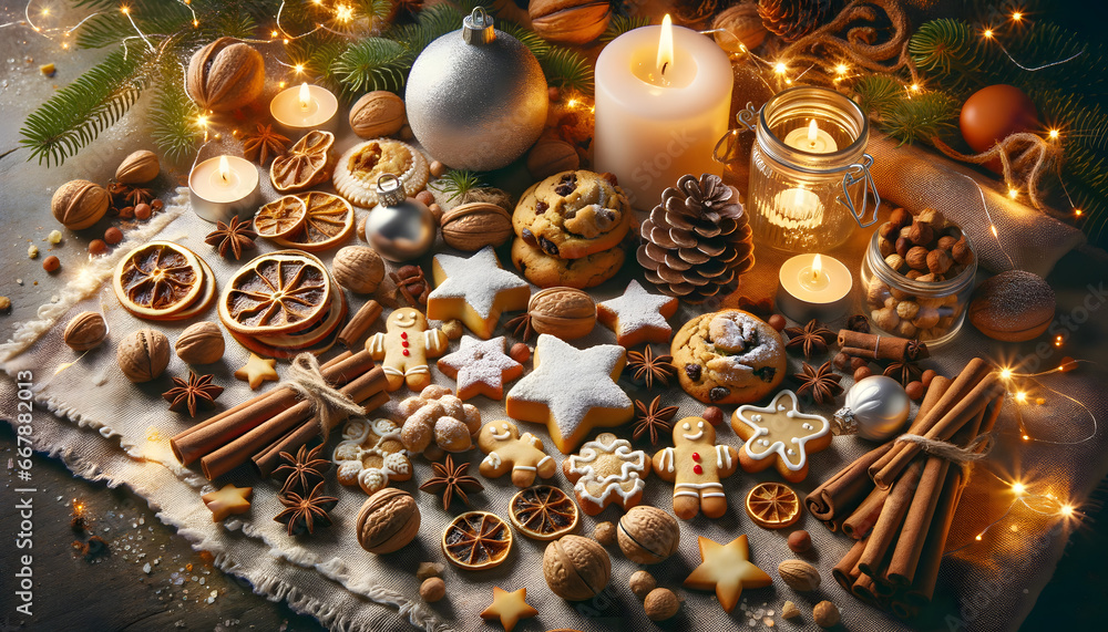 Christmas decorations, presents, generative ai Christmas decorations, presents, generative ai