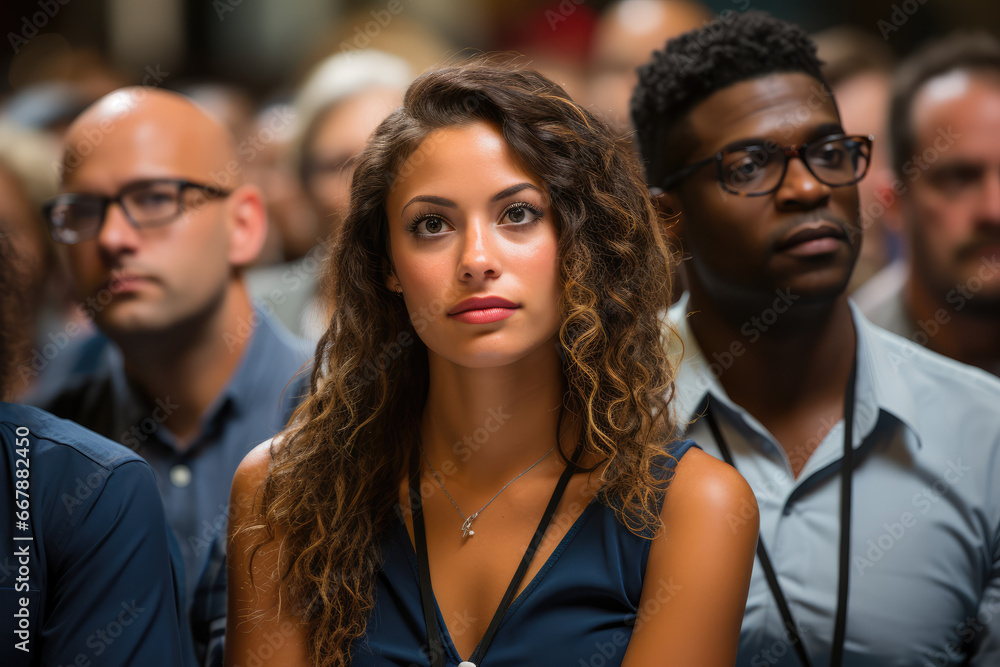 A group of jobless individuals participating in a reemployment workshop to sharpen their skills. Generative Ai. A group of jobless individuals participating in a reemployment workshop to sharpen their skills. Generative Ai.