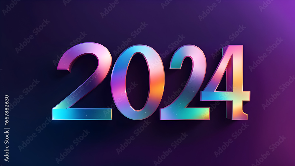 New year 2024 party, background for business, Greeting, ai generated 
