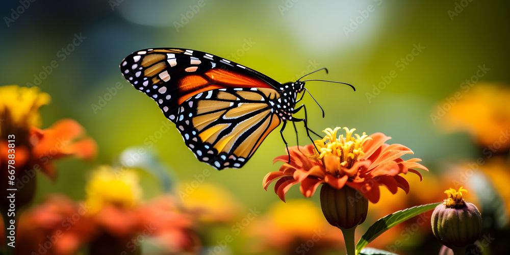 Obraz premium butterfly on flower