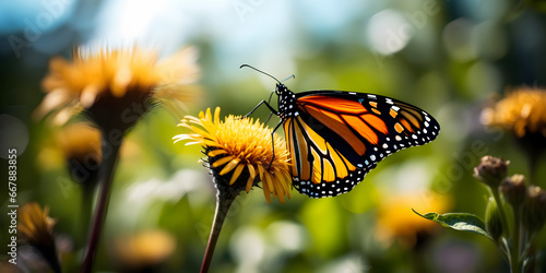 monarch butterfly on a flower © Demencial Studies