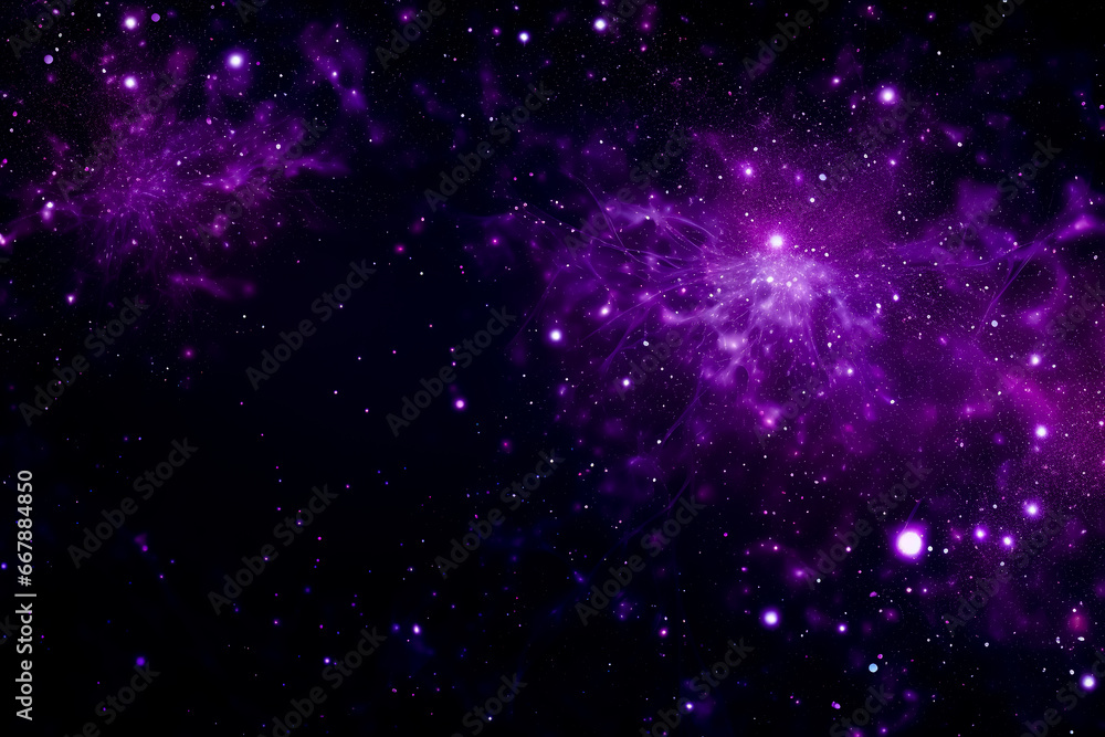 Abstract purple particles background.