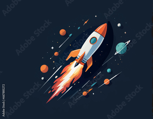 rocket launch. rocket launch concept.rocket launch. space shuttle.rocket launch. rocket launch concept. photo