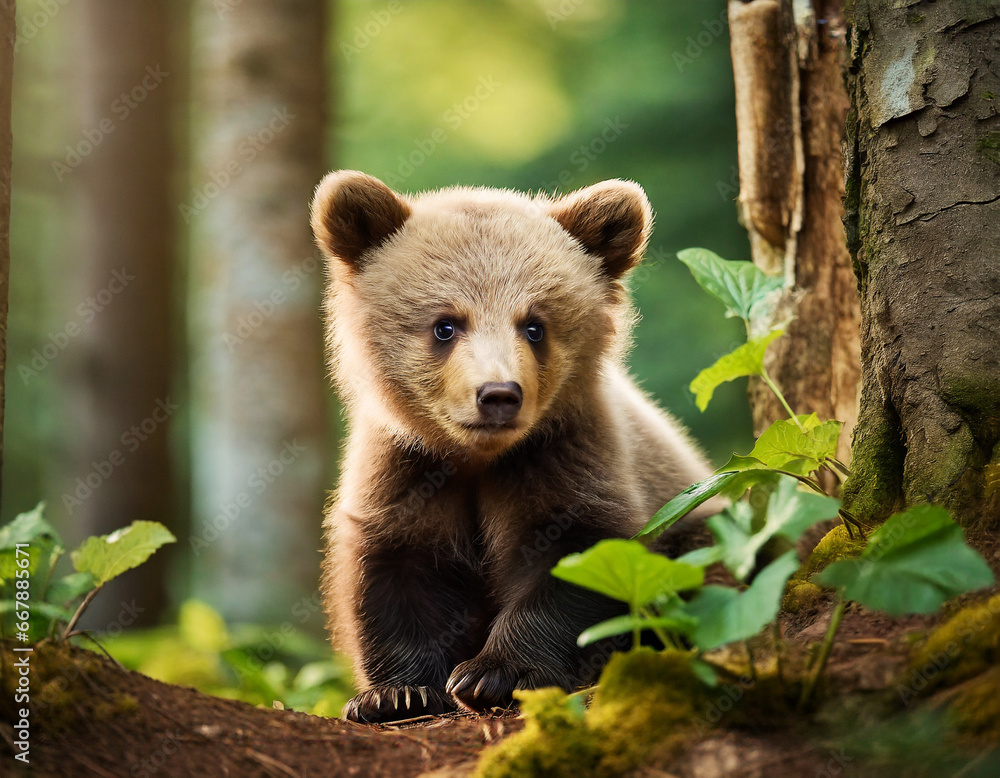 Little bear in the forest Little bear in the forest