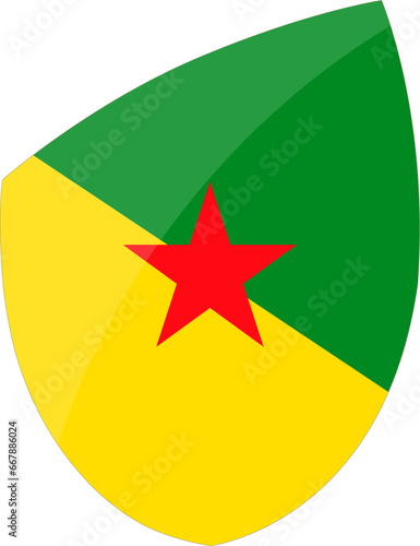 French Guiana flag in rugby icon style Free Download French Guiana flag in rugby icon style - GFXLoad