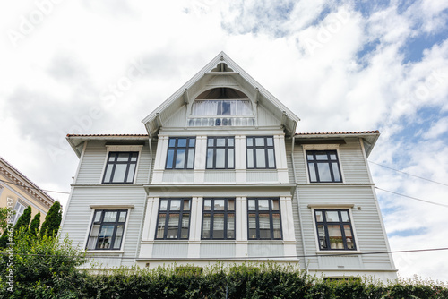 Photography Traditional old Scandinavian house in Oslo, Norway