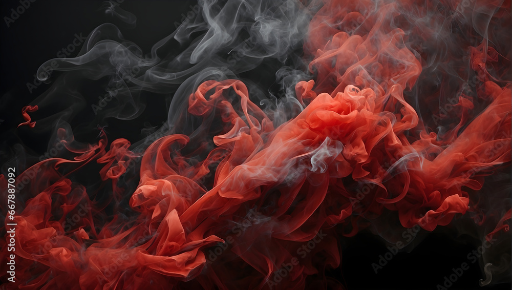 Fototapeta premium Smokey background red and black, high quality background full HD 
