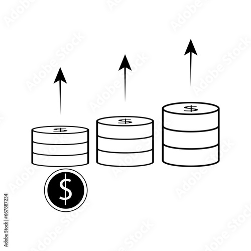 Investment icon. Containing investor, mutual fund, asset, risk management, economy, financial gain, interest and stock icons. Solid icon collection.