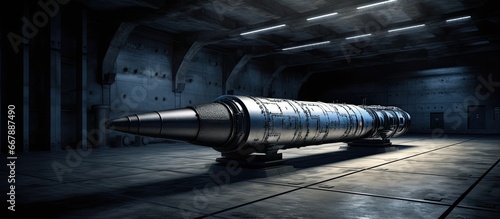 Nuclear warhead missile in silo photo