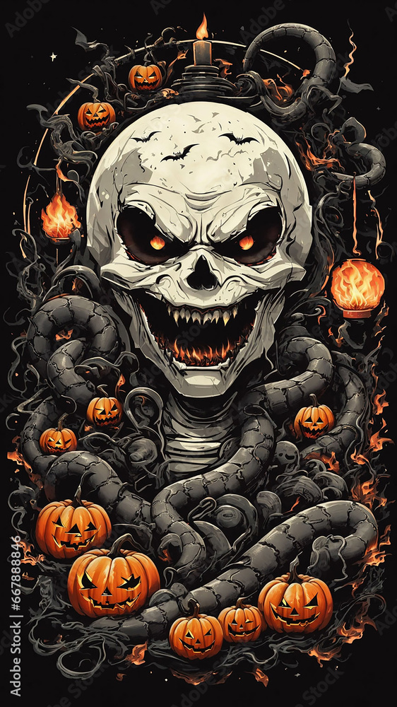 Halloween T-Shirt Design & Mobile Wallpaper Halloween T-Shirt Design & Mobile Wallpaper