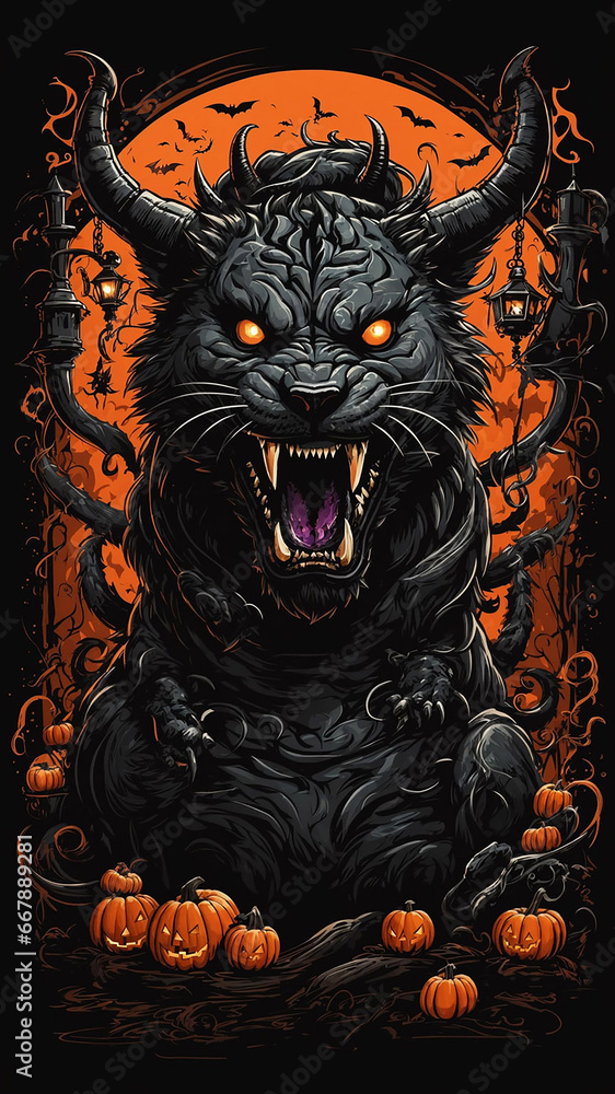 Halloween T-Shirt Design & Mobile Wallpaper Halloween T-Shirt Design & Mobile Wallpaper
