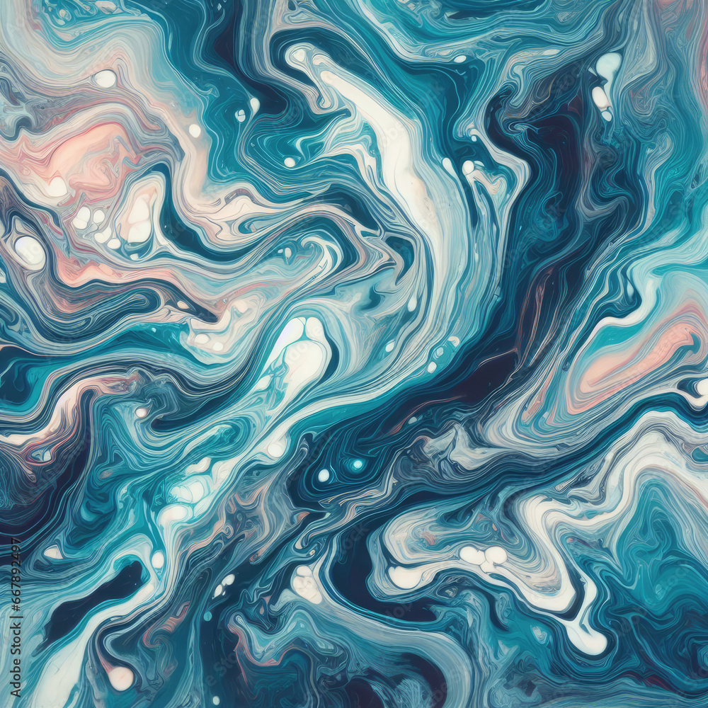 Fototapeta premium Colorful marble paint, Blue marble pattern abstract texture, concept graphic resources, generative ai