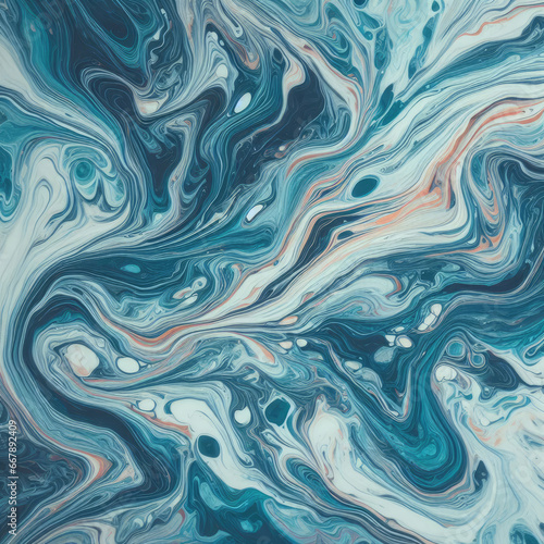 Colorful marble paint, Blue marble pattern abstract texture, concept graphic resources, generative ai