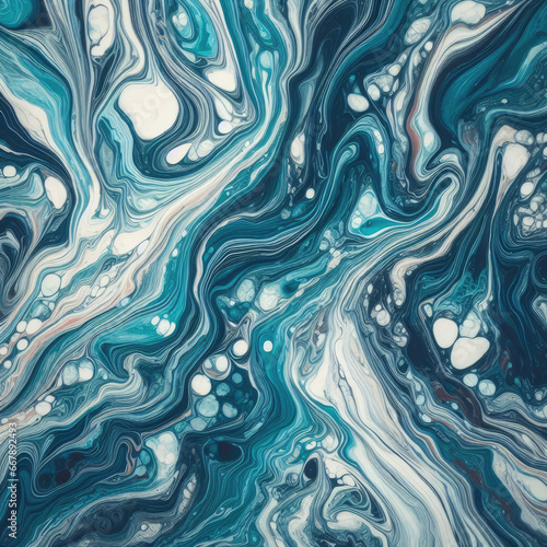 Colorful marble paint, Blue marble pattern abstract texture, concept graphic resources, generative ai 