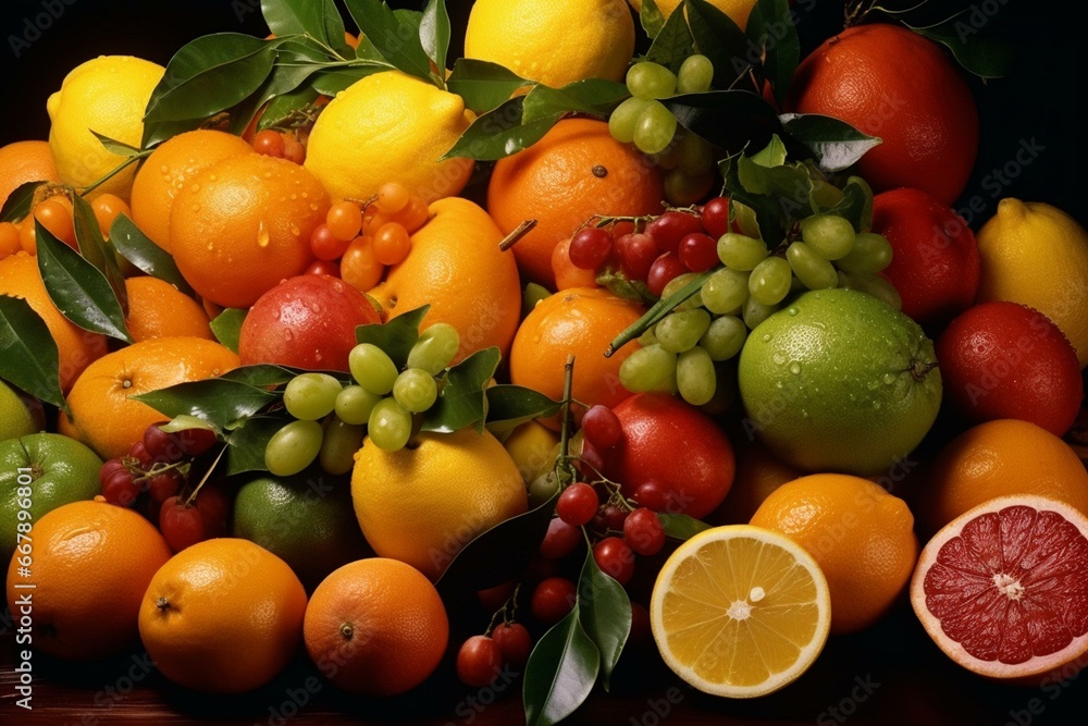 Assorted citrus fruits. Generative AI