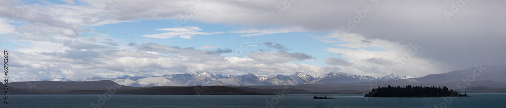 views of the Southern Alps  in New Zealand