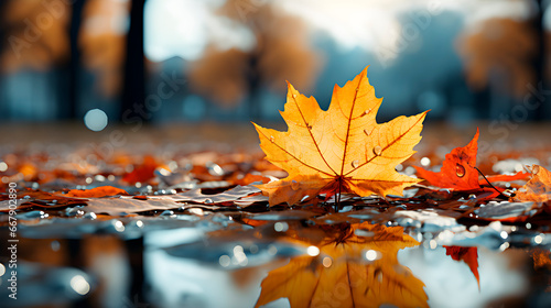 Outono e suas folhas douradas photo