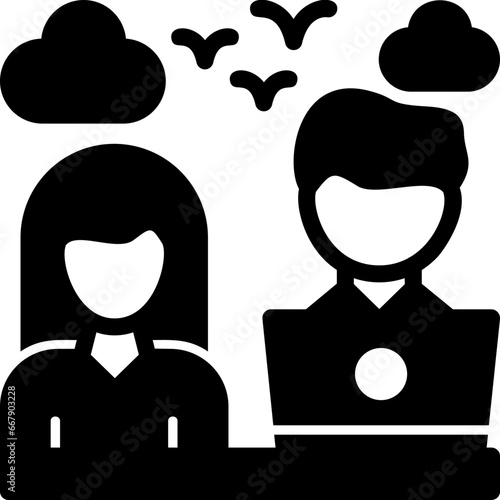 Remote coworker Icon