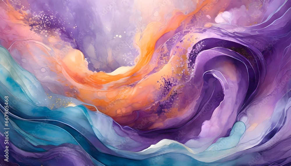 Fototapeta premium Abstract colorful painting texture on canvas background