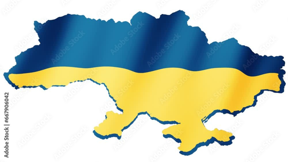 Contour map of Ukraine, Ukrainian map with flag waving. Flag of Ukraine footage video waving in wind. Flag of Ukraine 4K Animation Contour map of Ukraine, Ukrainian map with flag waving. Flag of Ukraine footage video waving in wind. Flag of Ukraine 4K Animation
