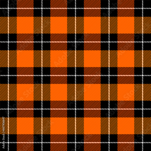 Halloween Tartan plaid. Scottish cage background