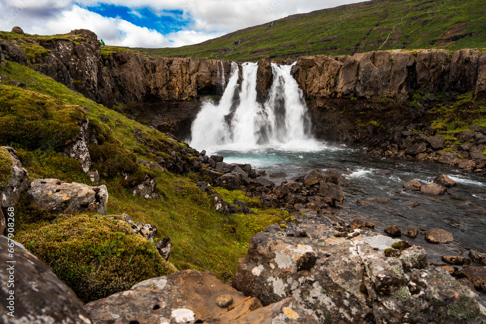 Fototapeta premium Waterfall near Seidisfjordur in Island