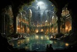 Soothing oasis spirits, granting respite and solace to weary travelers - Generative AI
