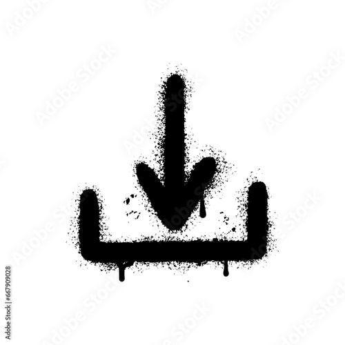Download symbol sprayed in graffiti style.